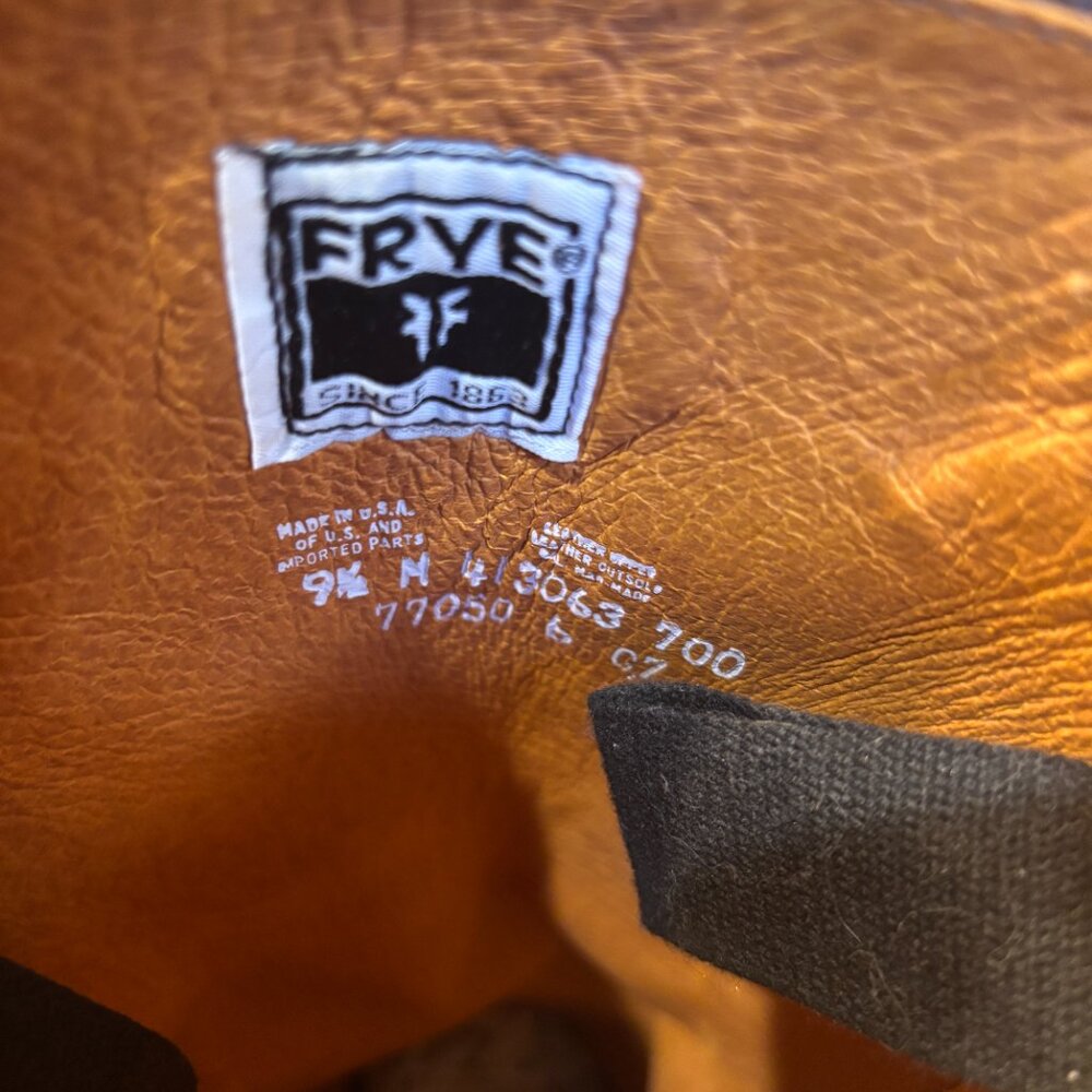 RARE VINTAGE Frye  Campus Boots 14L Style 77050-6 Women’s 9.5 M Dark Brown EUC - Picture 15 of 16